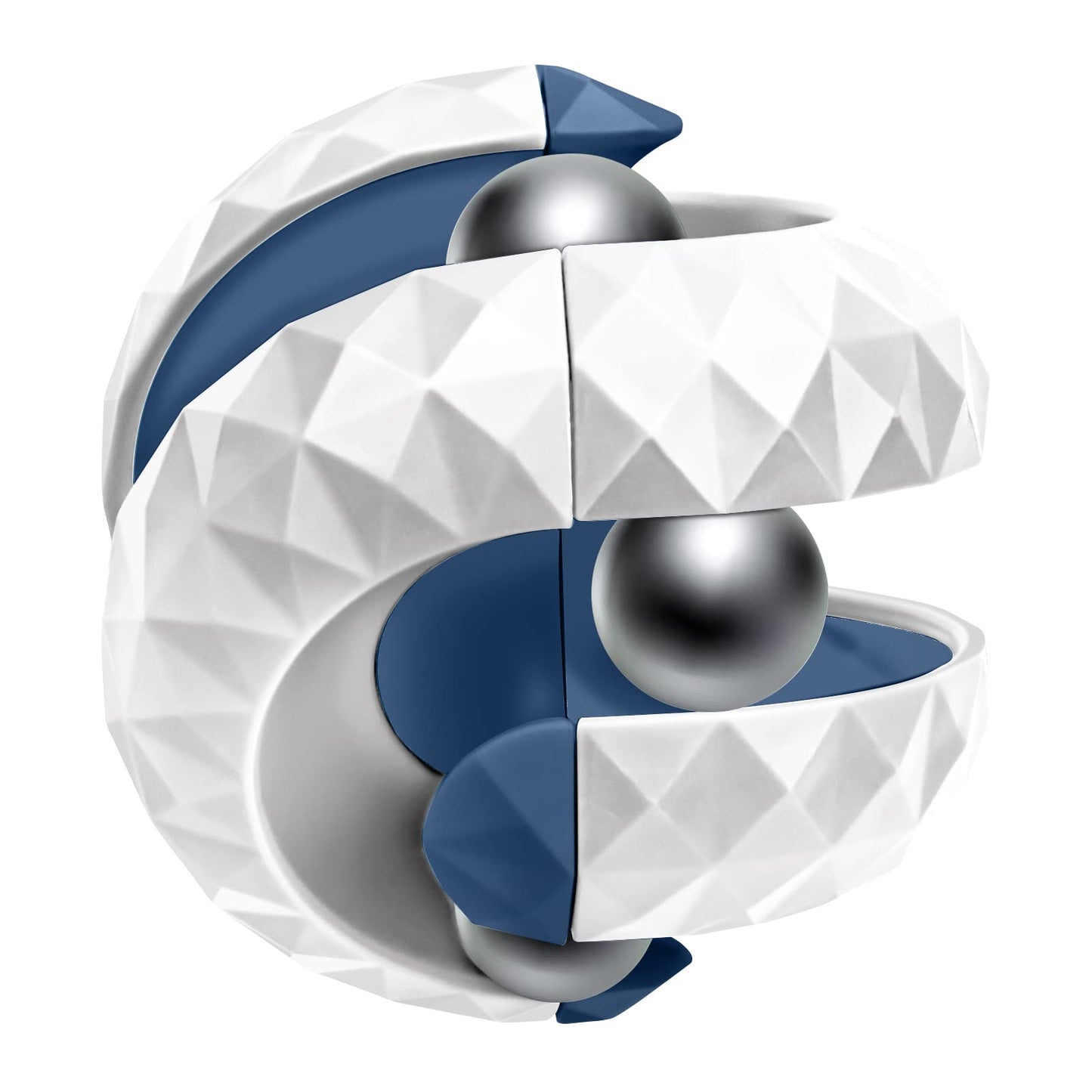WUQID Orbiit Ball Toy – Infinitycube Puzzle, Spinning Fidget (White)
