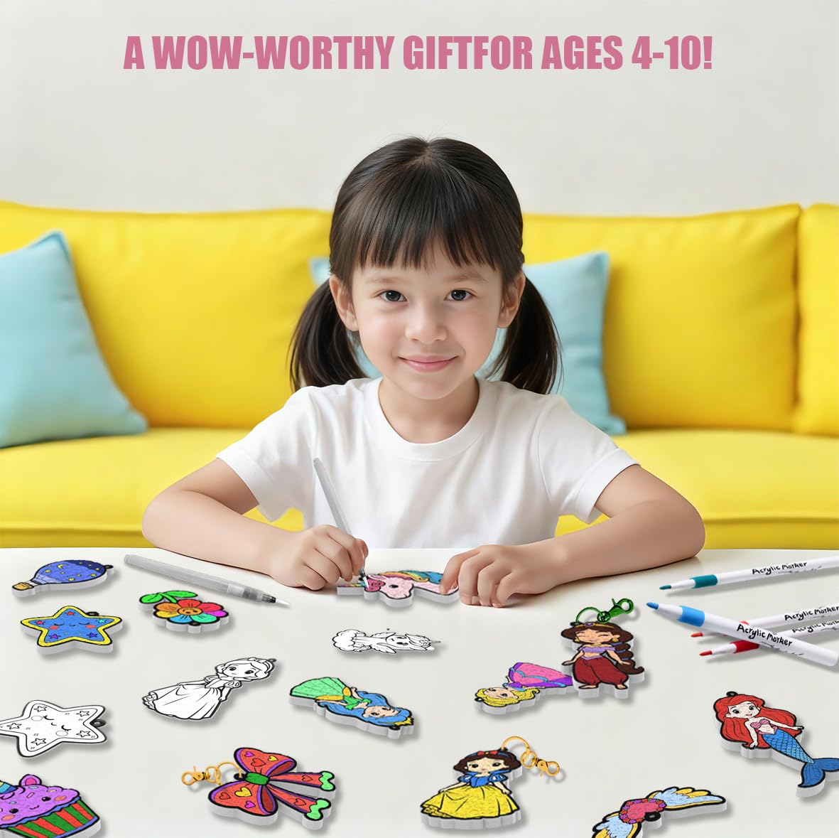 WurLoo Aqua Puffs 3D Art Kit for Kids – Mess-Free Color & Inflate Craft, Ages 4-10