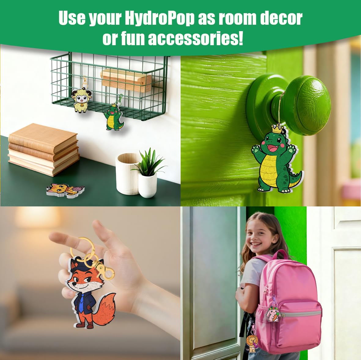 WurLoo Aqua Puffs 3D Art Kit Animals – Mess-Free Foam Craft for Kids Ages 4-10