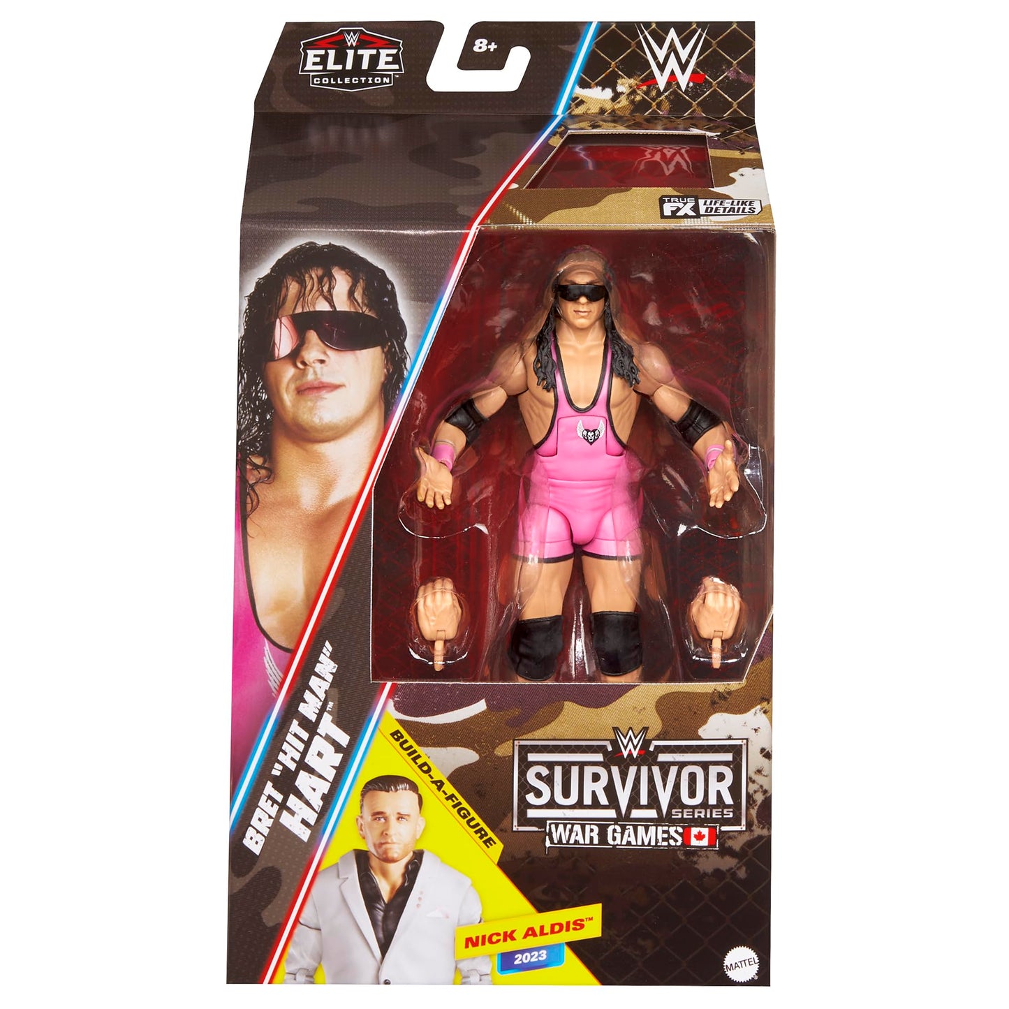 WWE Bret Hart Elite Survivor Series 2025 Action Figure by Mattel – Collectible Wrestling Toy