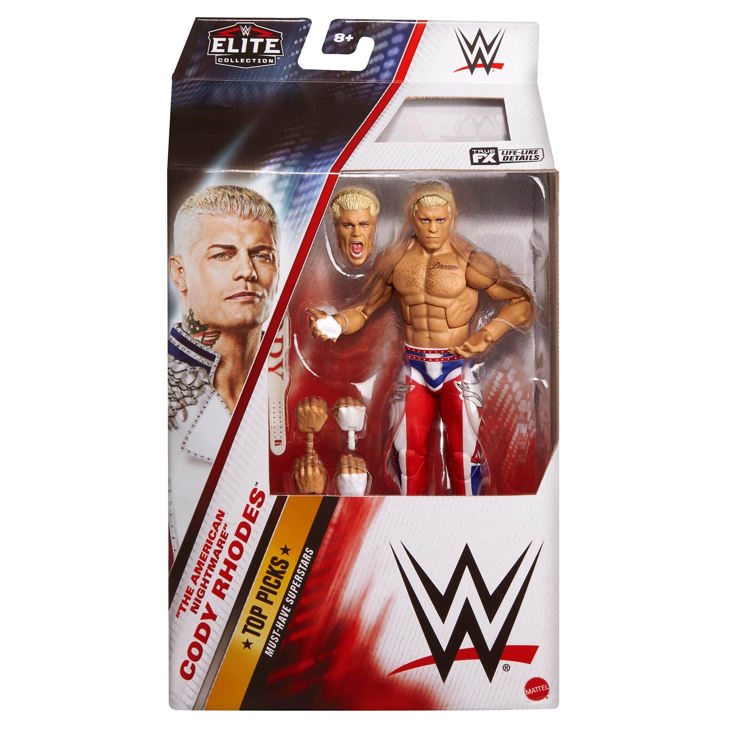 WWE Cody Rhodes (RWB) Elite Top Picks 2025 Wave 4 – Mattel Action Figure