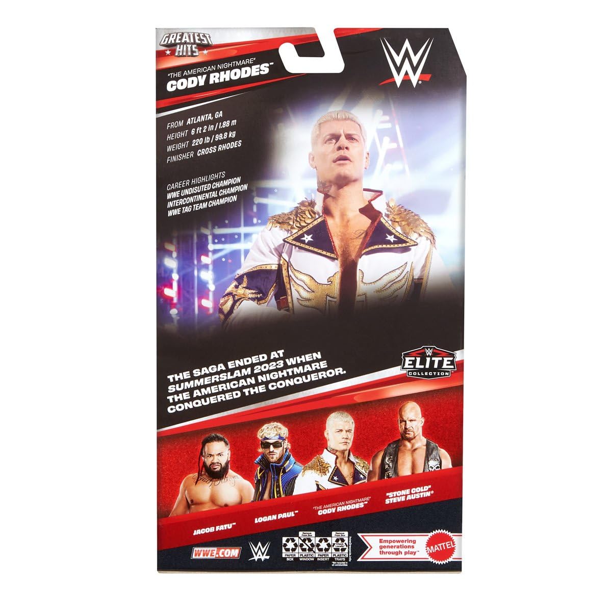 WWE Cody Rhodes Elite Greatest Hits 9 – SummerSlam 2023 Action Figure by Mattel
