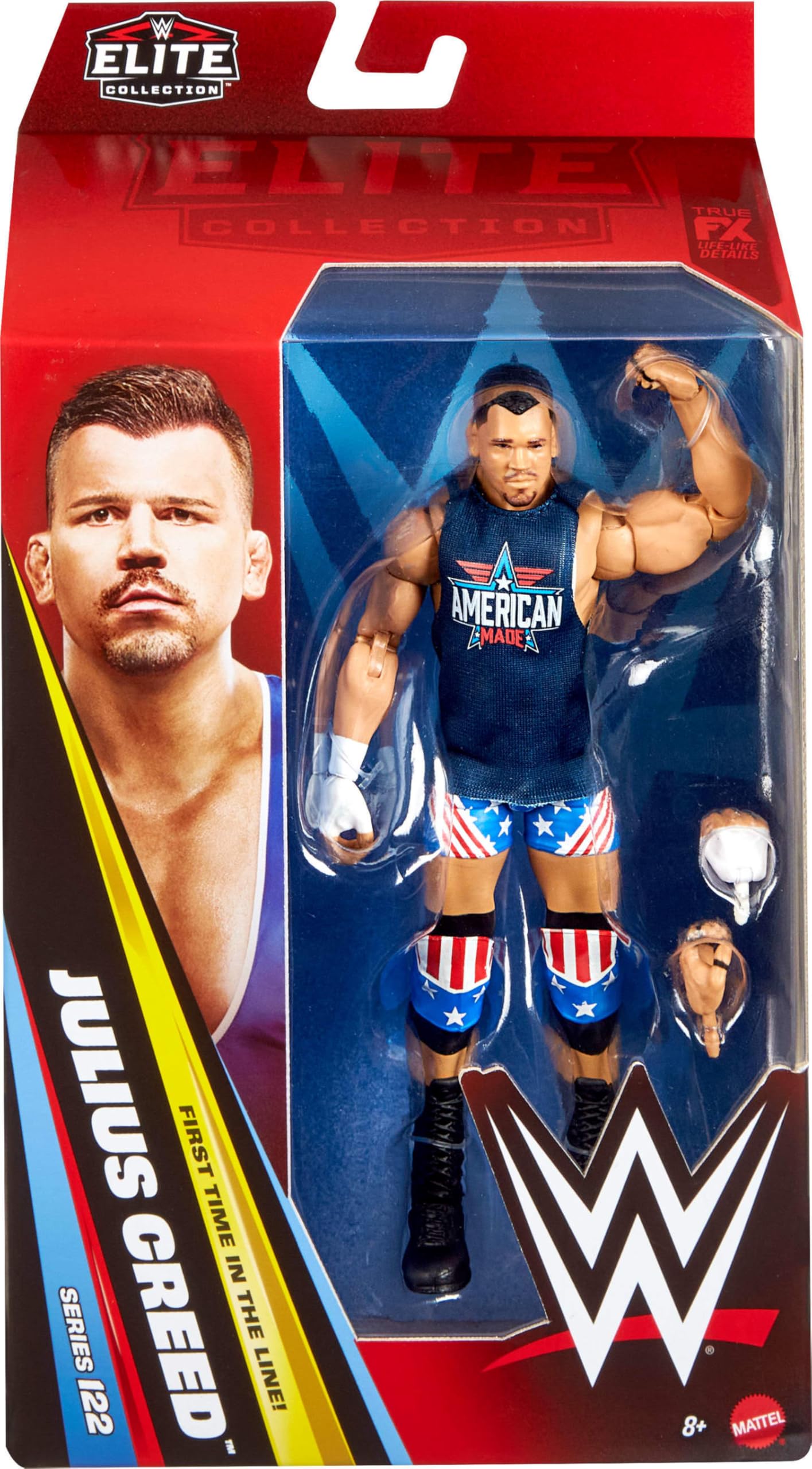 WWE Elite Series 122: Julius Creed 6-Inch Action Figure with 25 Articulation Points & Swappable Hands