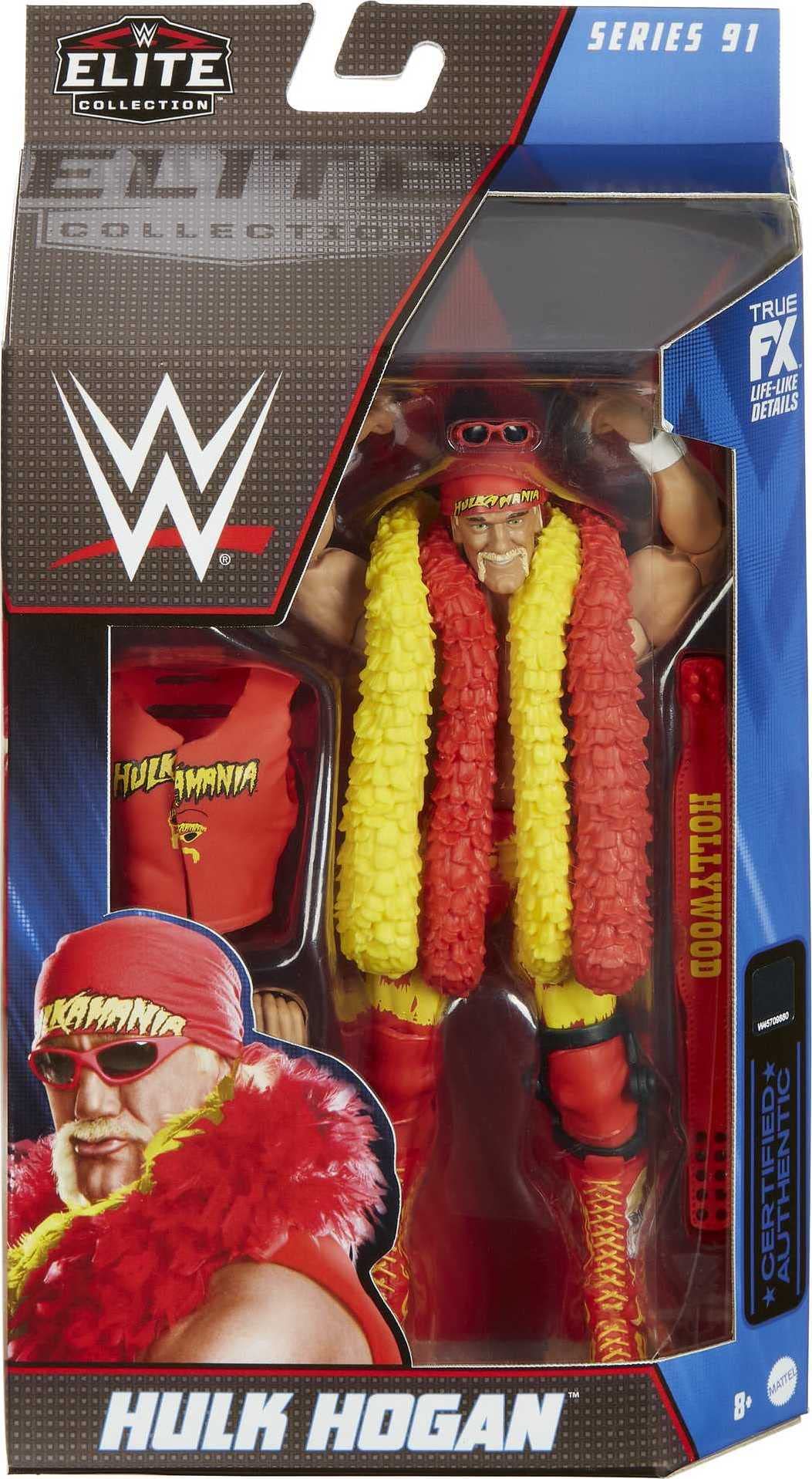 WWE Elite Collection Hulk Hogan 6-Inch Action Figure – TrueFX Detailing, 25 Points of Articulation (Ages 8+)
