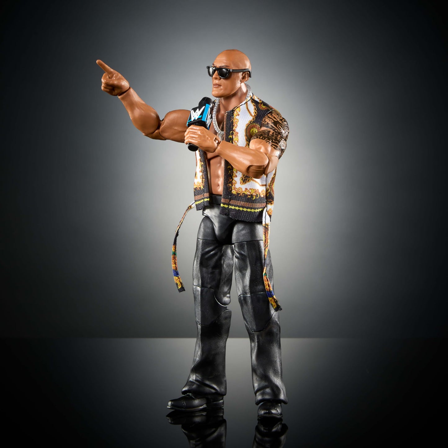 WWE Elite The Rock Action Figure Series 115 — 6-Inch, 25 Points of Articulation, Swappable Hands | Mattel WWE