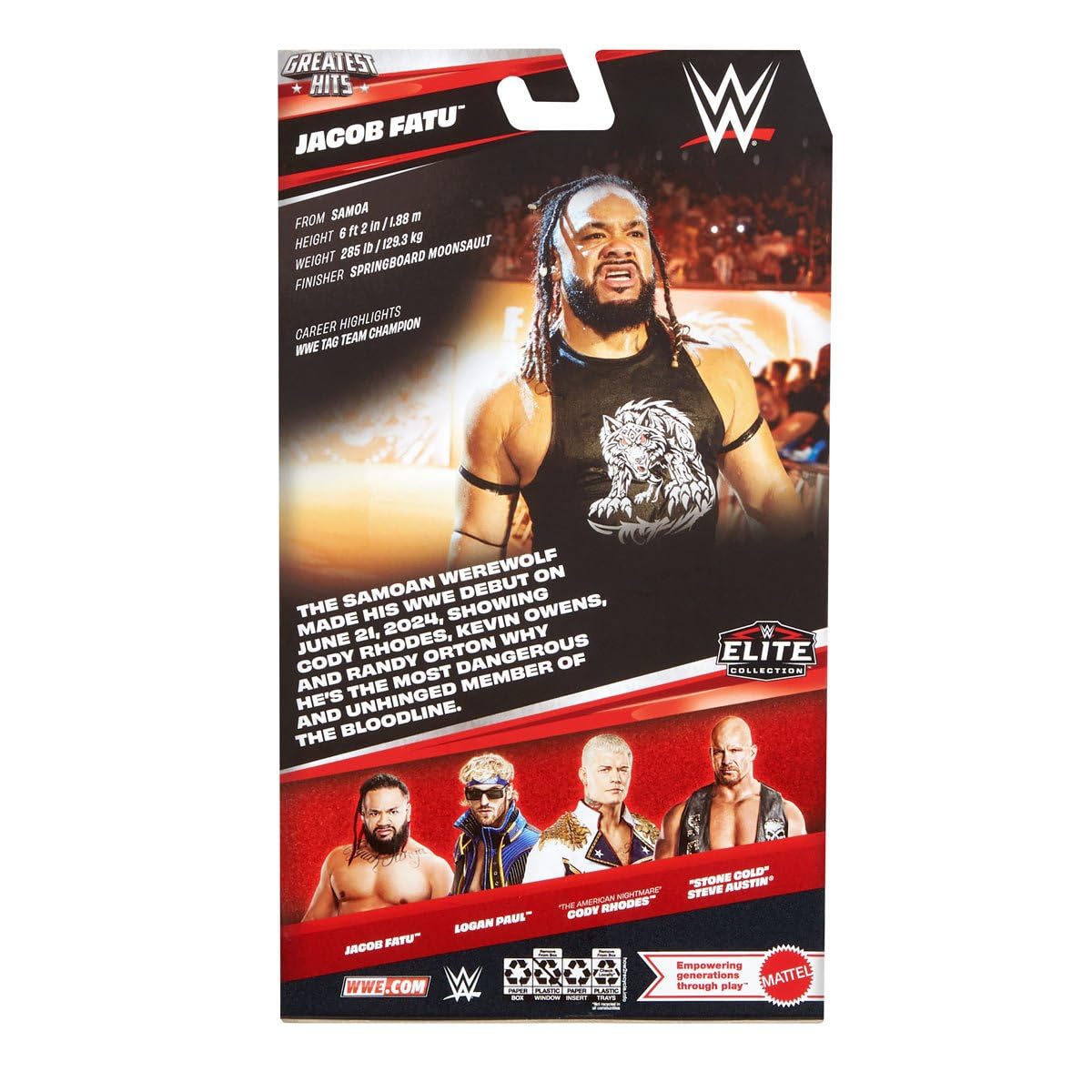 WWE Jacob Fatu Elite Greatest Hits 9 – Premium Mattel WWE Action Figure