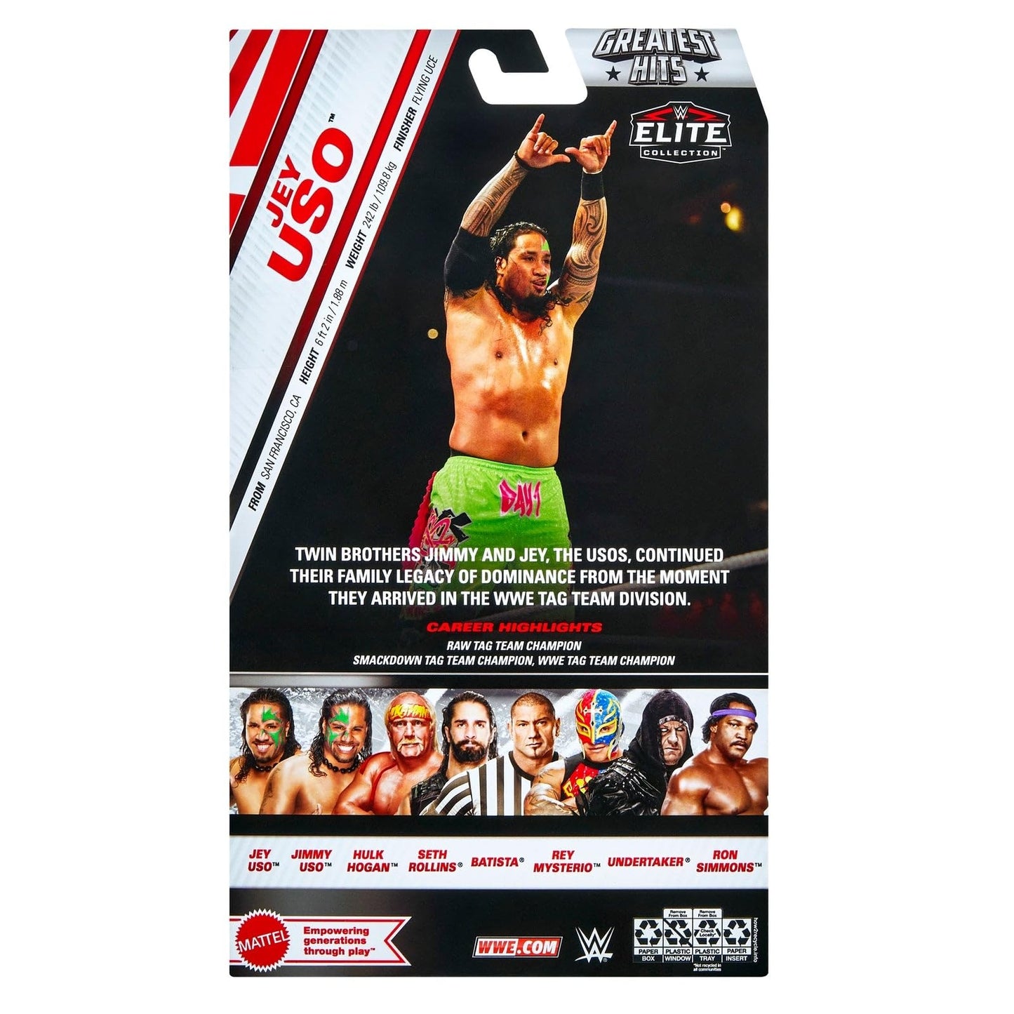 WWE Jey Uso Elite Greatest Hits 7 – Mattel WWE Action Figure