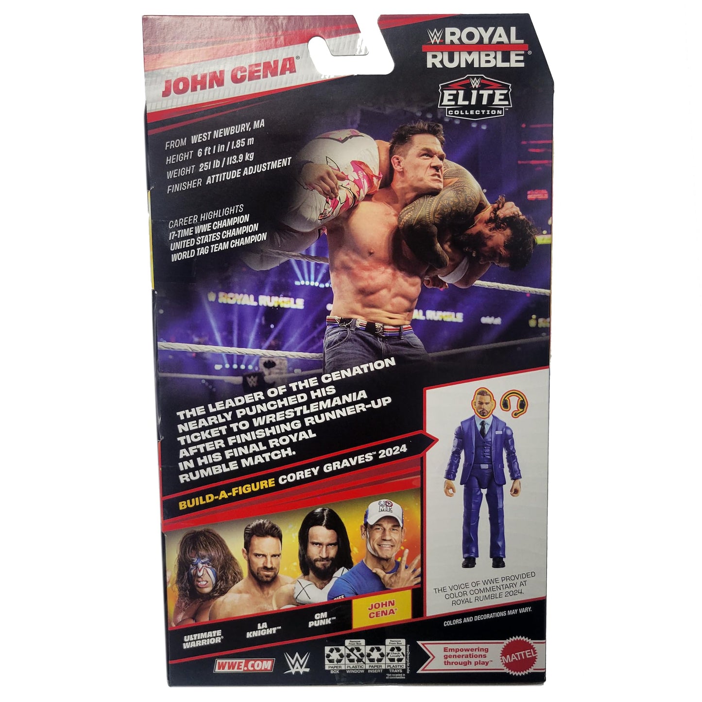 WWE John Cena (2025) Elite Royal Rumble 2026 – Mattel Action Figure