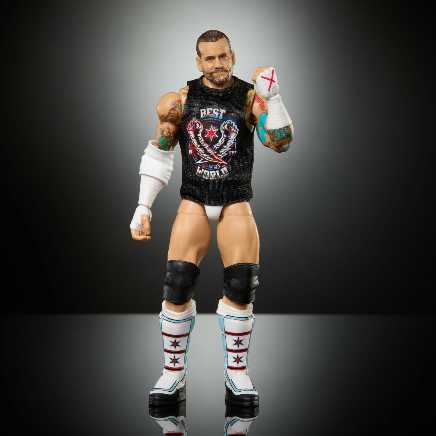 WWE Mattel Elite CM Punk 6-Inch Action Figure – Greatest Hits 2025, 25 Articulation Points & Swappable Hands