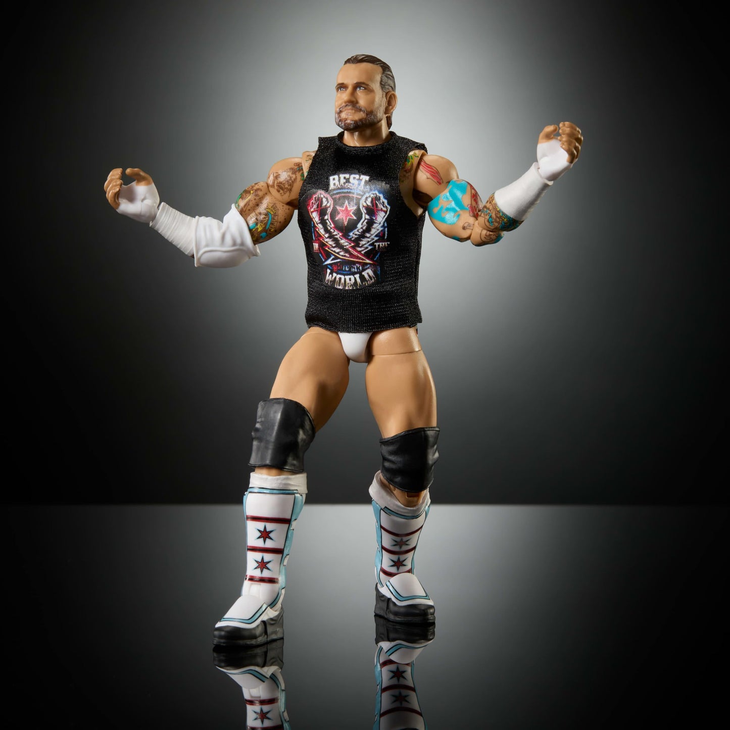 WWE Mattel Elite CM Punk 6-Inch Action Figure – Greatest Hits 2025, 25 Articulation Points & Swappable Hands