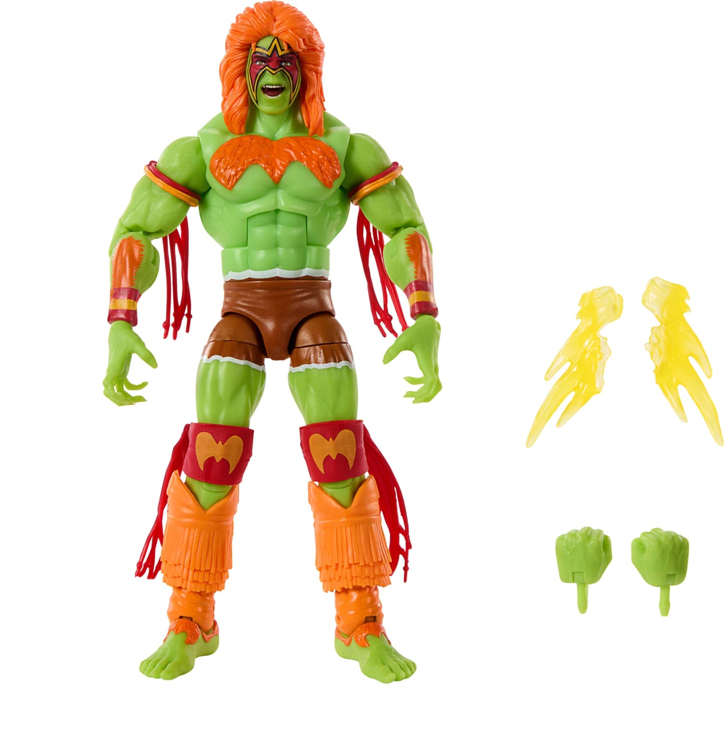 WWE Mattel x Street Fighter Ultimate Warrior Blanka Action Figure – 6-In Elite Mashup with Accessories (Ages 8+)