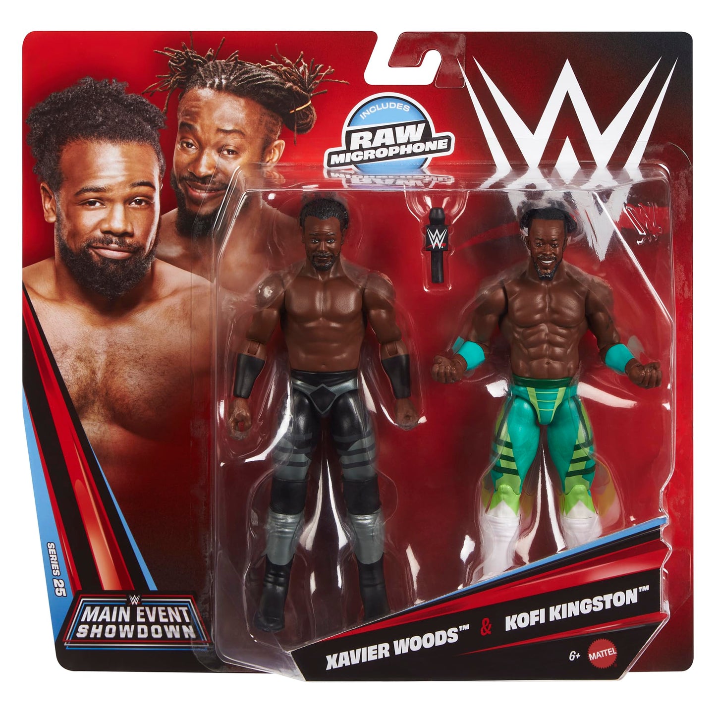 WWE New Day Main Event 2-Pack 25 – Xavier Woods & Kofi Kingston Action Figures | Mattel