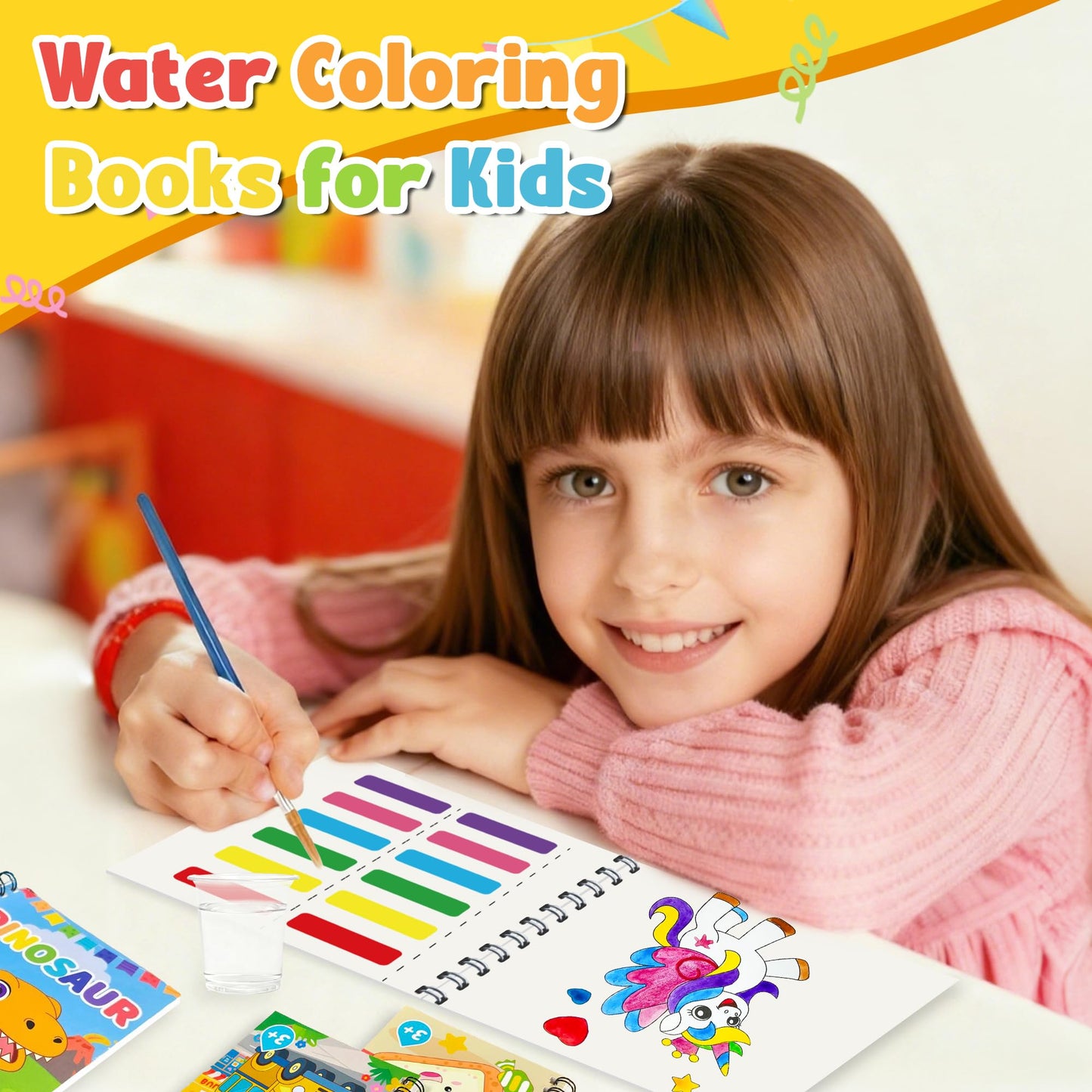 WWN 24 Water Coloring Books Bulk Set – Mess-Free Painting & Party Favors