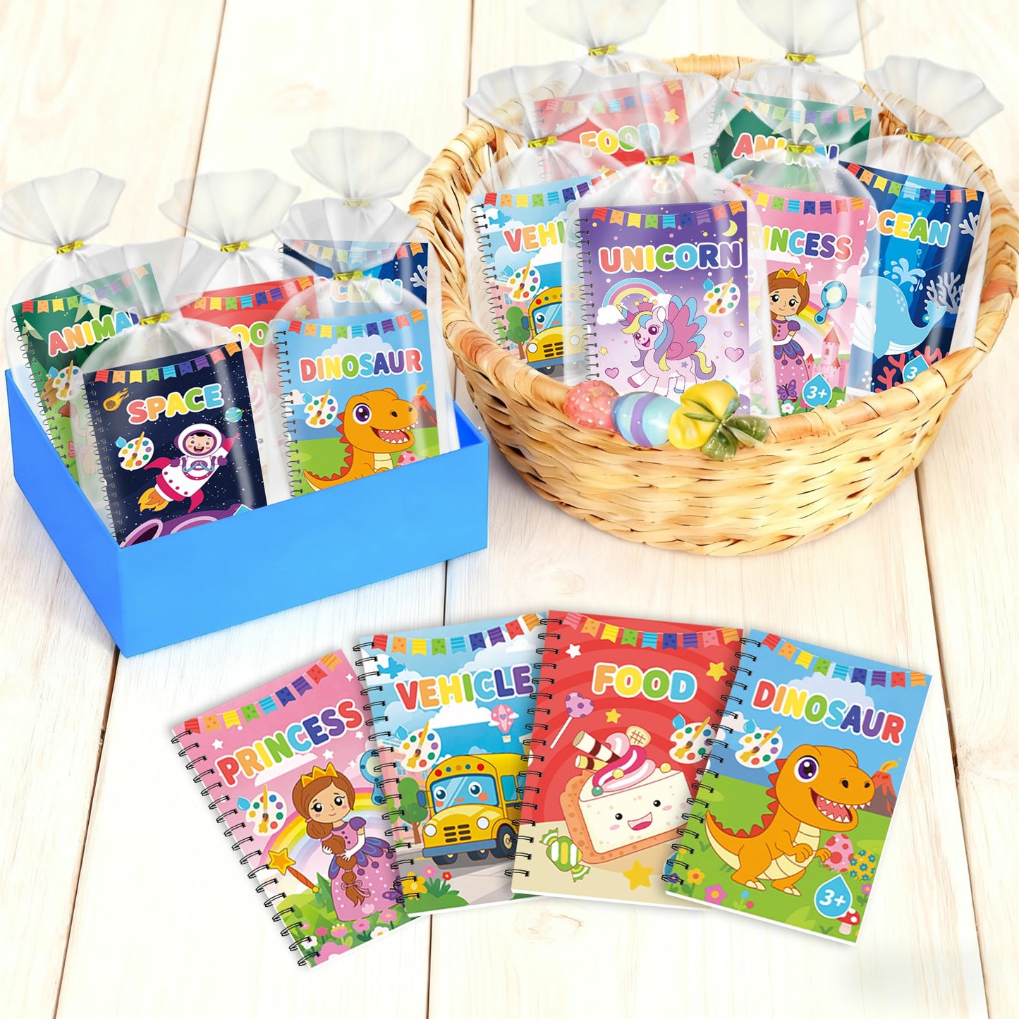 WWN 24 Water Coloring Books Bulk Set – Mess-Free Painting & Party Favors