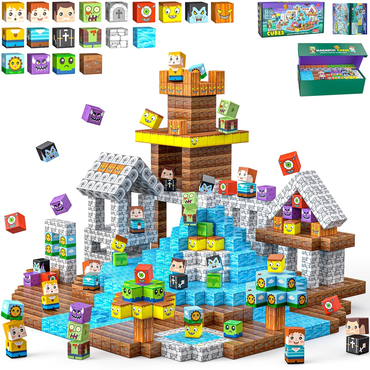 Wxlbr Upgraded Magnetic Blocks – 150-Piece Montessori STEM Building Kit