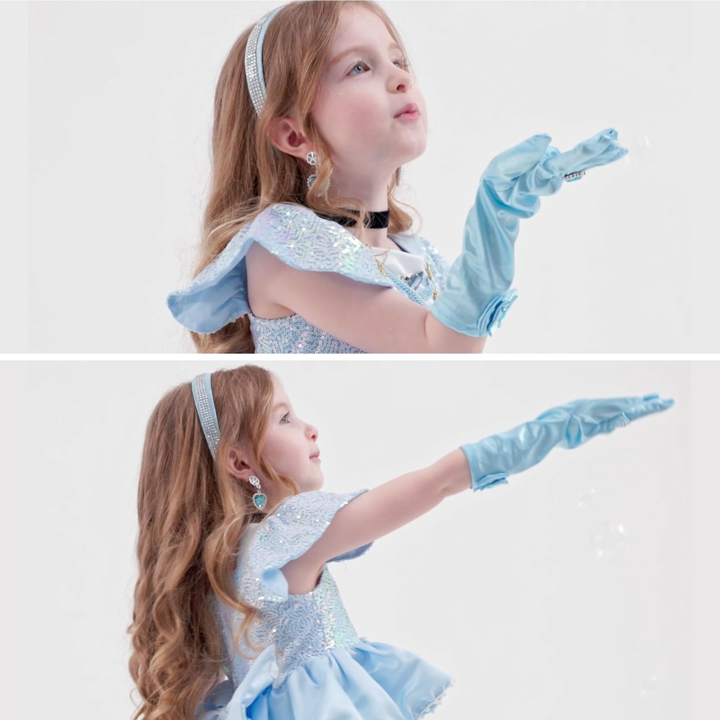 WYB Blue Princess Costume Dress with Accessory Set for Girls (7-8 Years)