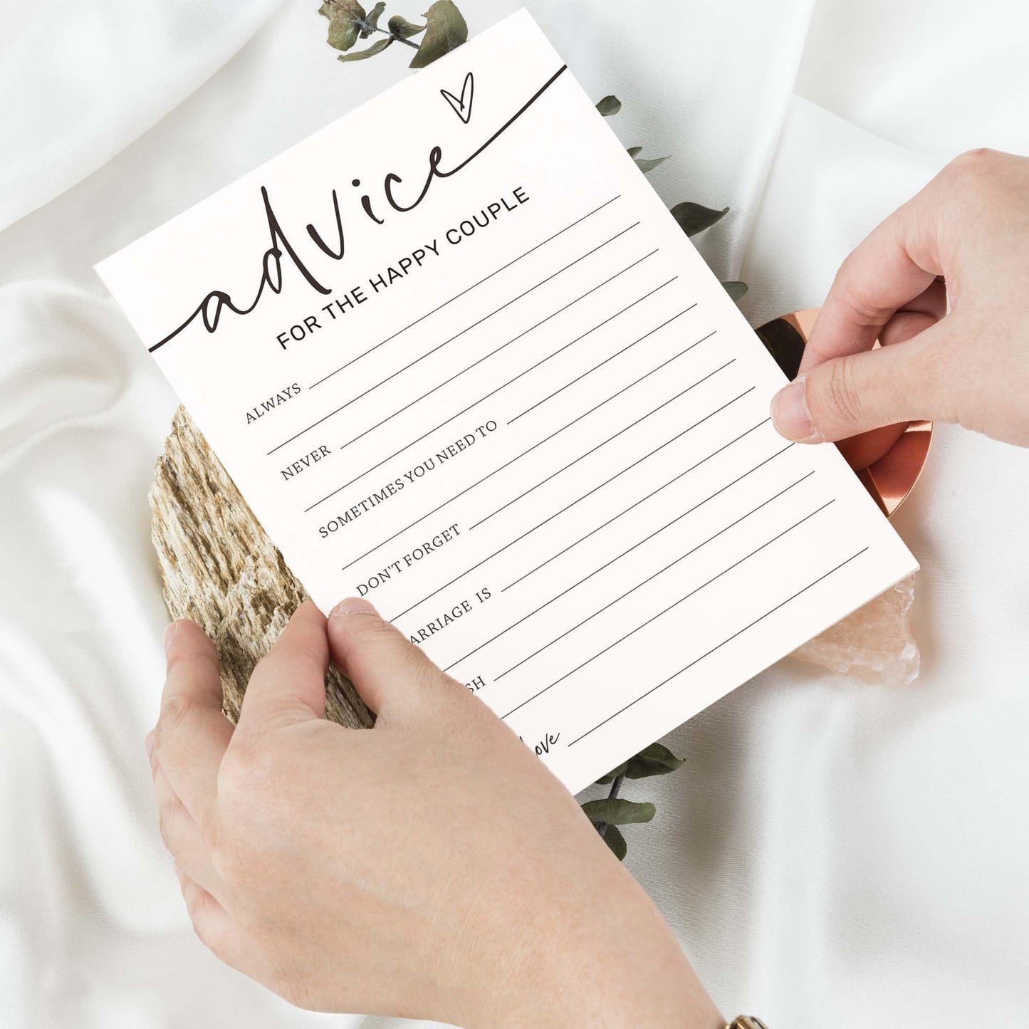 Wybgno Wedding Shower Games Cards – 5x7, Minimalist White Design