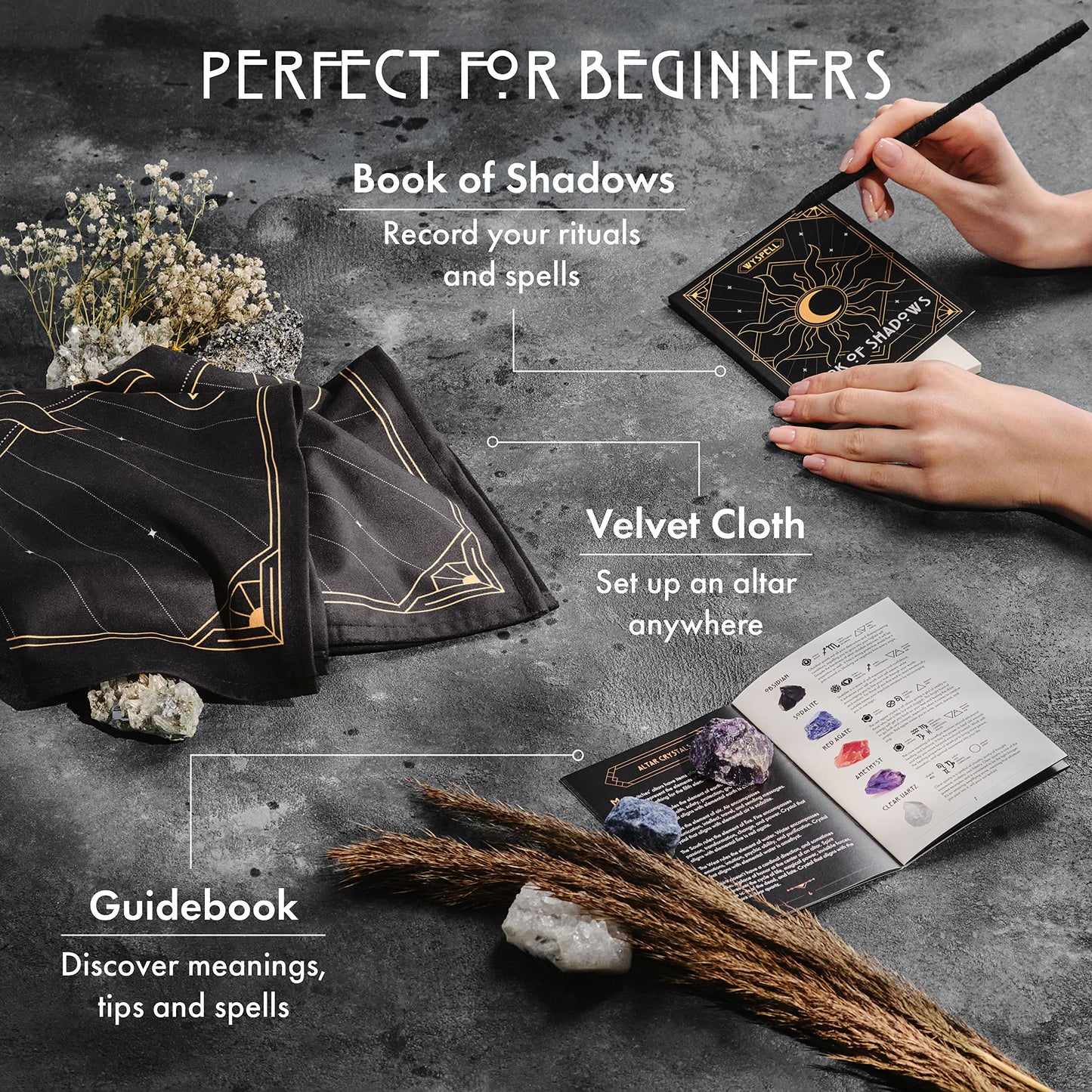 Wyspell Large Witchcraft Kit 77 PCS – Complete Witch Altar Set for Beginners
