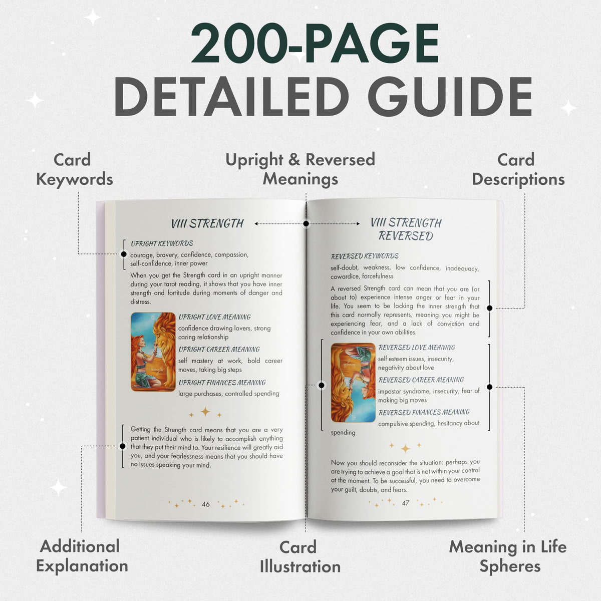 Wyspell Wild Reflections Tarot Deck with Guidebook | Beginner-Friendly, Nature-Inspired Cards