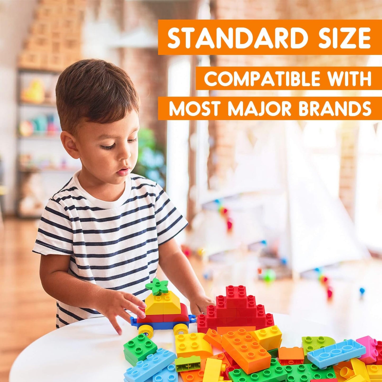 WYSWYG 81-Piece Large Building Blocks with Baseplates – Compatible with Lego Duplo & Major Brands (Ages 3–6)