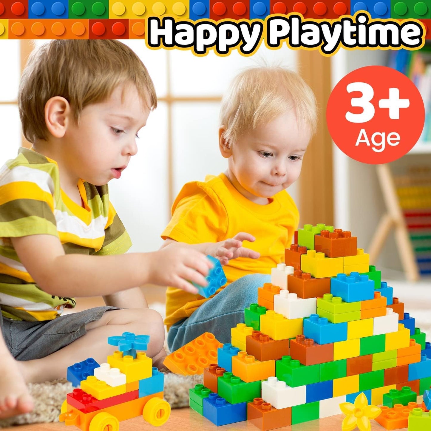 WYSWYG 240-Piece Large Building Blocks Set for Toddlers & Kids — Duplo Compatible