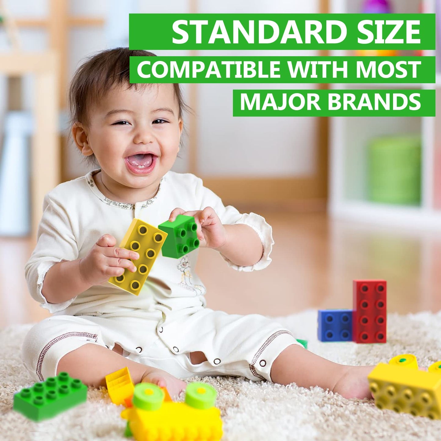WYSWYG Large Classic Brick Set — 150 Pieces, 5 Colors, Duplo-Compatible