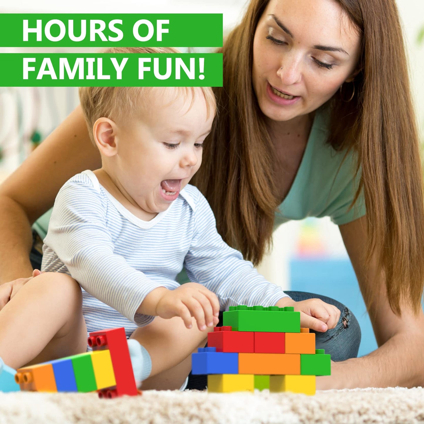 WYSWYG Large Classic Brick Set — 150 Pieces, 5 Colors, Duplo-Compatible