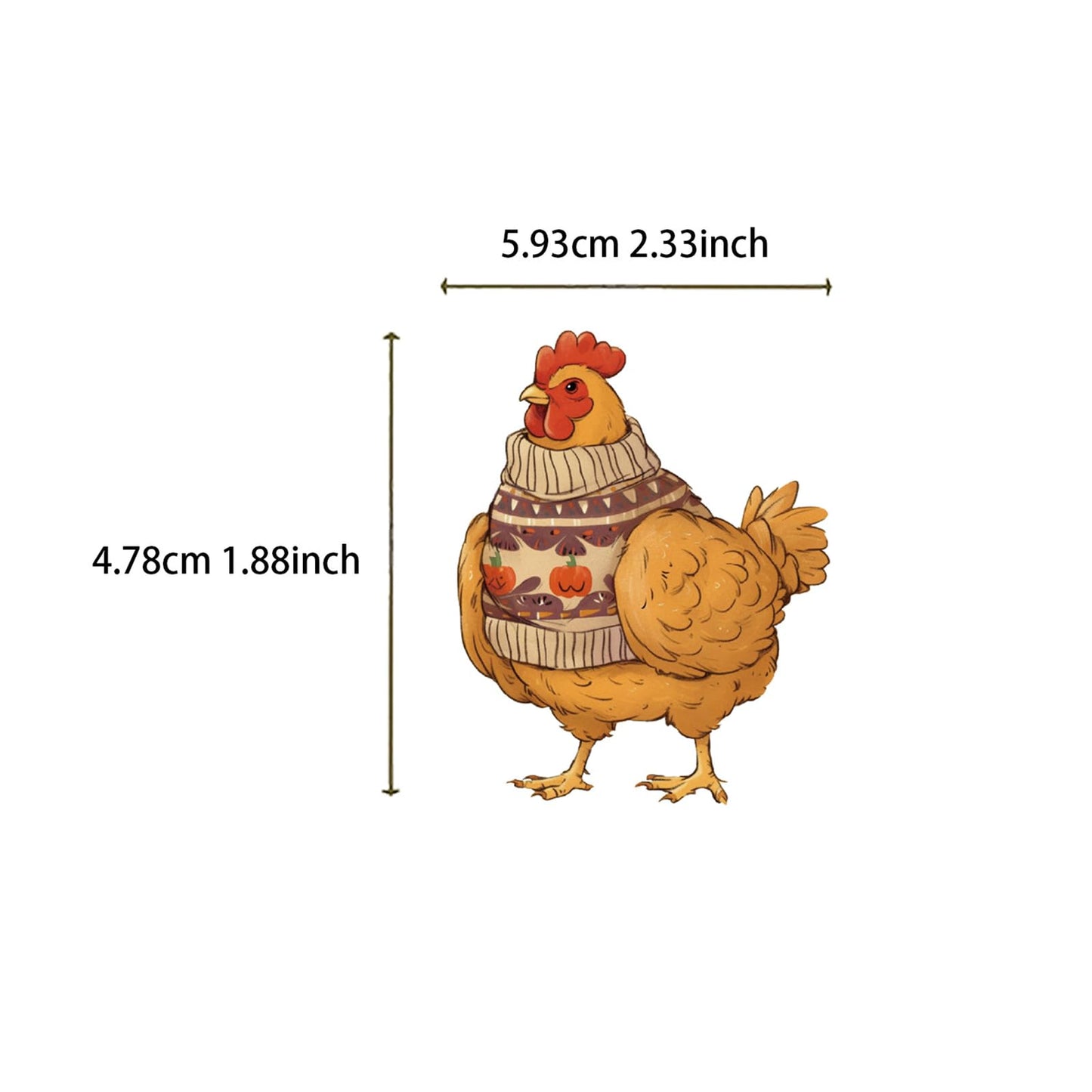 Wyyeleswm 50Pcs Funny Chicken Stickers - Waterproof Vinyl Decals Pack for Kids & Teens
