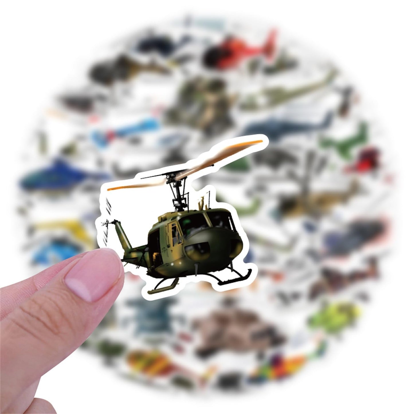Wyyeleswm 60 Pack Helicopter Stickers – Waterproof Vinyl Decals for Laptops, Water Bottles, Helmets, Bikes