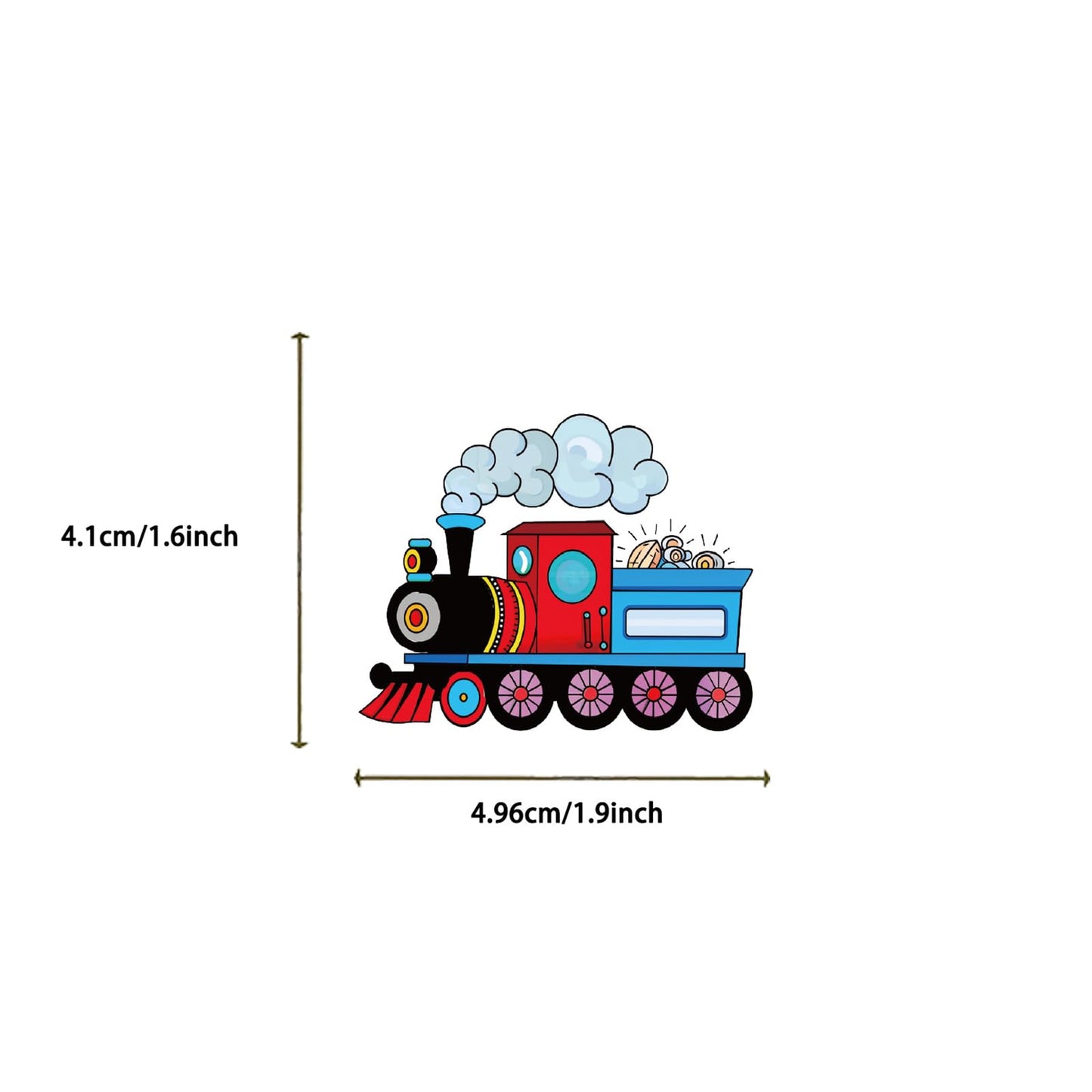 wyyeleswm 55 Pcs Cartoon Train Stickers – Waterproof Vinyl for Laptops & Water Bottles