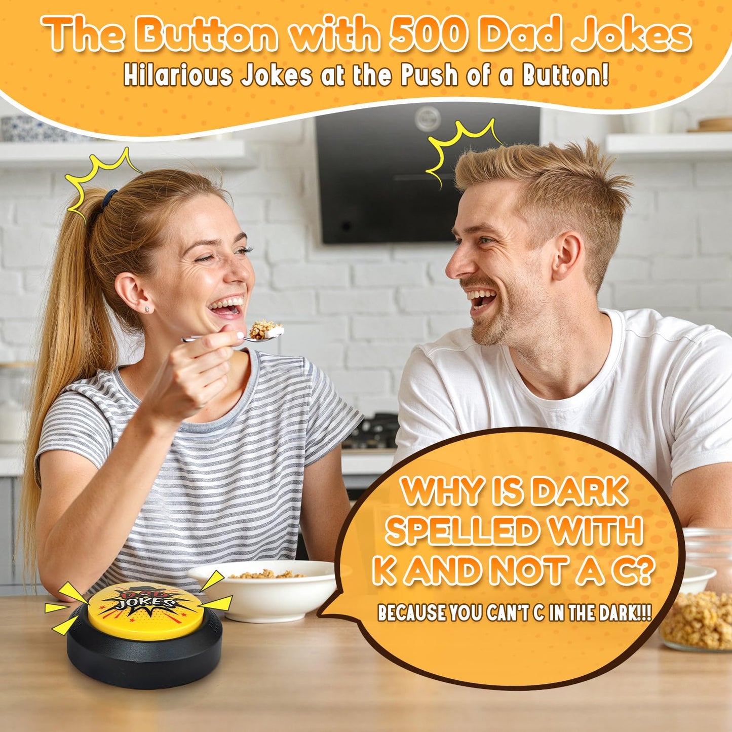 WYZOID 4-in-1 Dad Jokes Gift Set — 1,000 Jokes, Button, Calendar, Scratch Cards & 20oz Tumbler