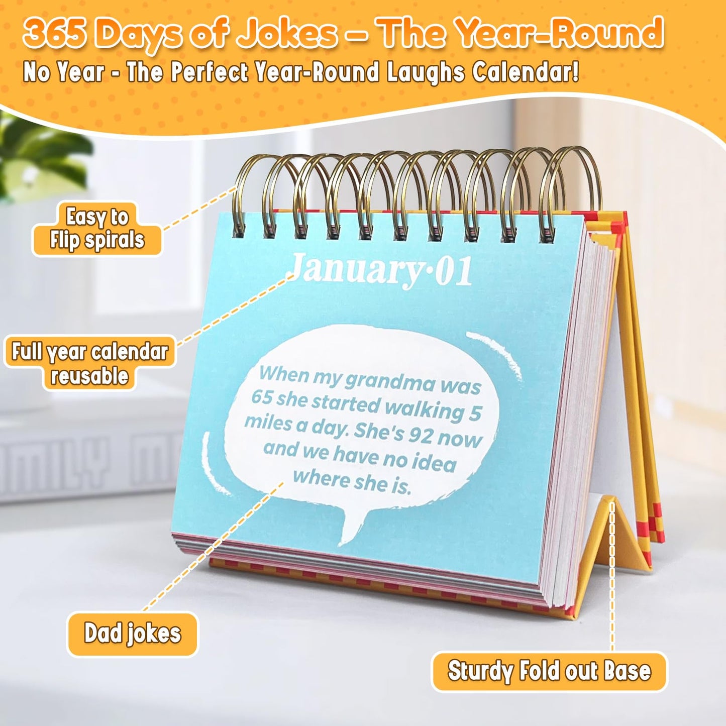 WYZOID 4-in-1 Dad Jokes Gift Set — 1,000 Jokes, Button, Calendar, Scratch Cards & 20oz Tumbler