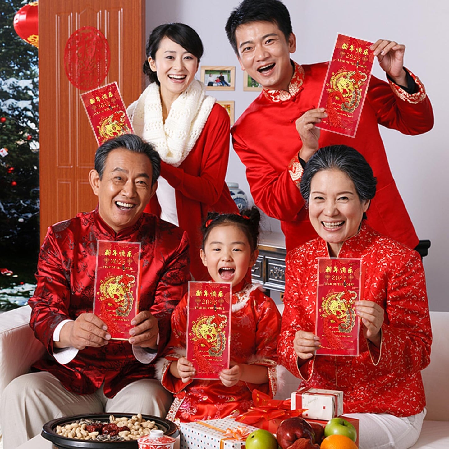 WZSTNBLA 30 Chinese Knot Lucky Coins & Feng Shui Ornaments with Blessing Cards