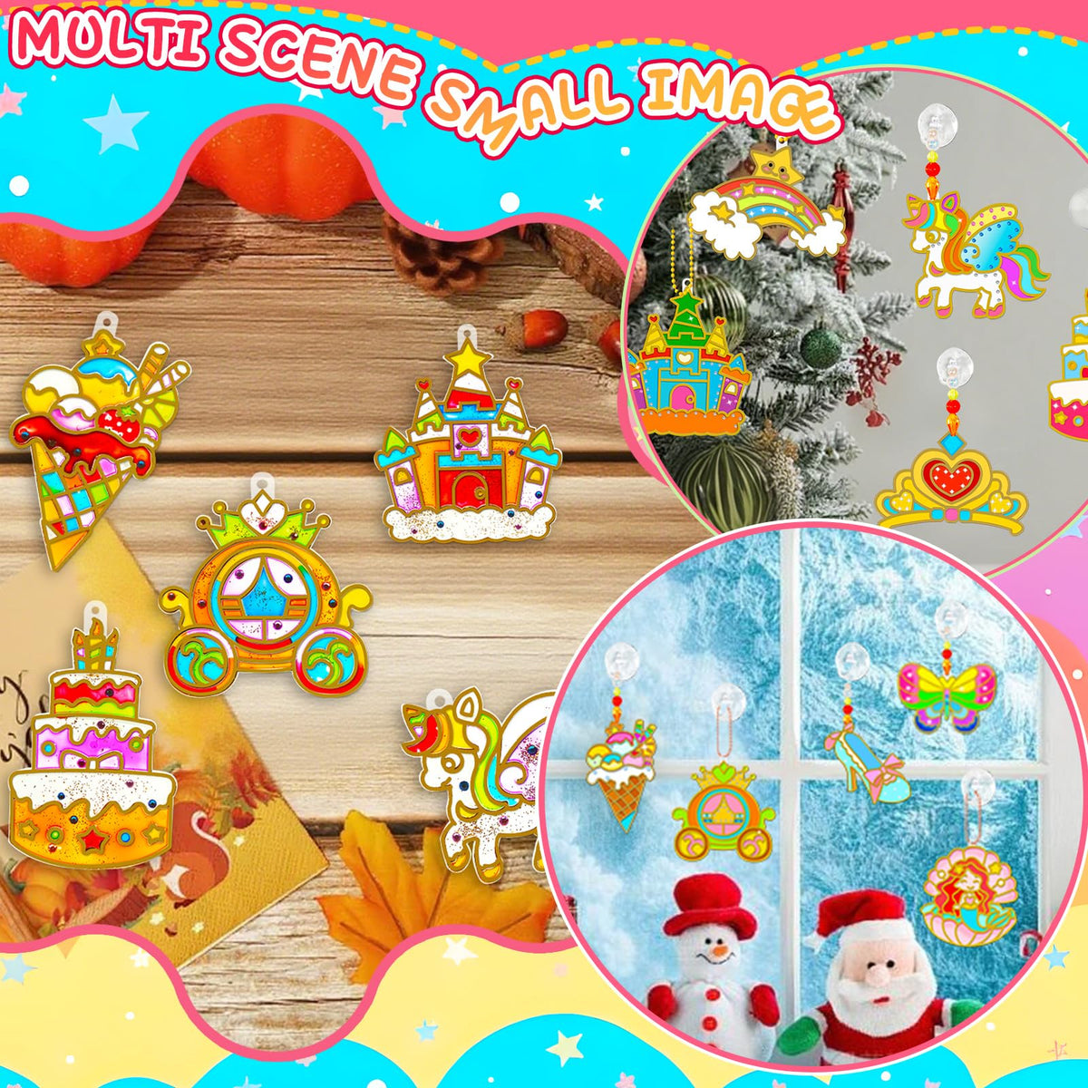 X Hot Popcorn Princess Window Art Kit – 16 DIY Suncatchers for Kids (Ages 5+)
