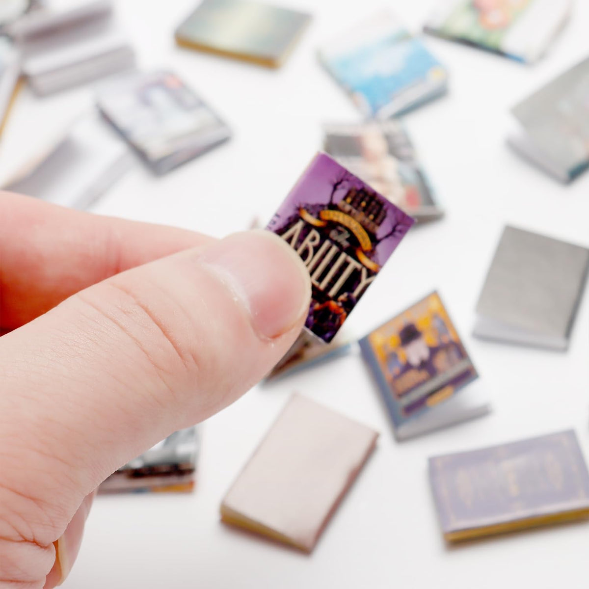 X Hot Popcorn – 30Pcs 1:12 Scale Mini Books for Dollhouses | Tiny Book Decor Set