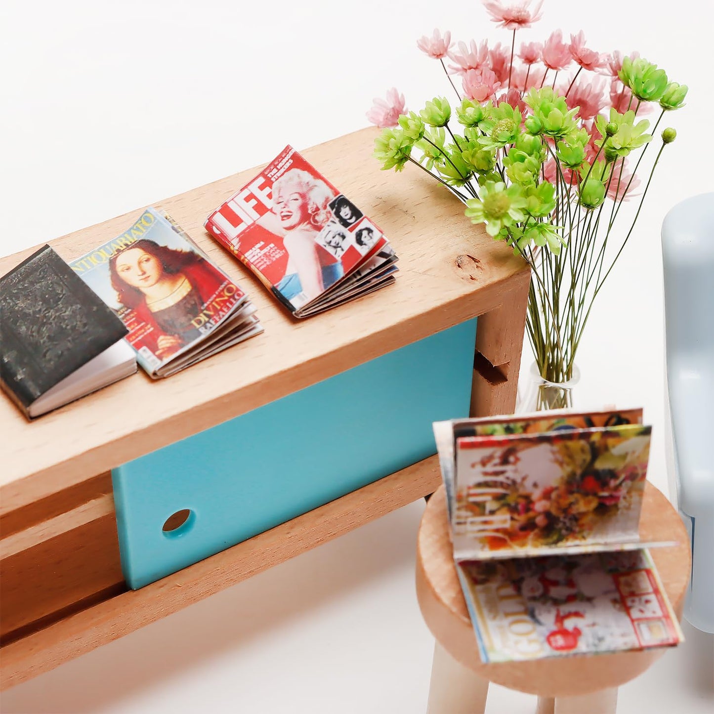 X Hot Popcorn – 30Pcs 1:12 Scale Mini Books for Dollhouses | Tiny Book Decor Set