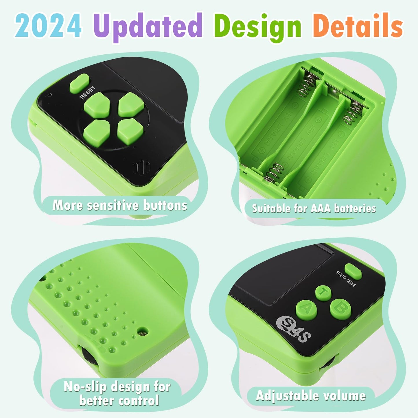 X-JOYKIDS Handheld Game Console – 142 Classic Games, TV Output, 2.5-inch LCD, 2025 Upgraded, Green