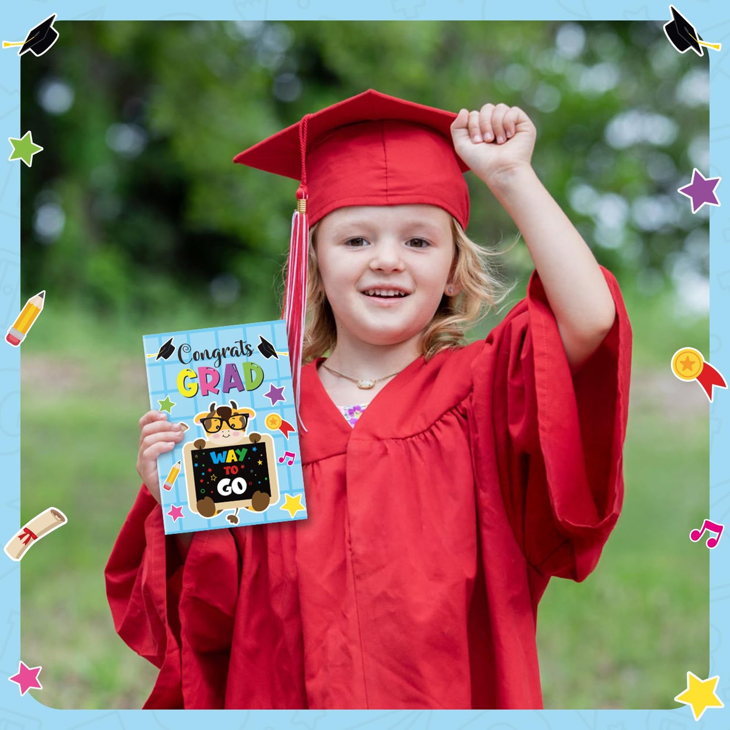 X1zuue Congrats Grad Activity Books - 48Pcs Kindergarten Graduation Mini Games & Coloring Book Set for Kids | Mazes, Word Searches & More
