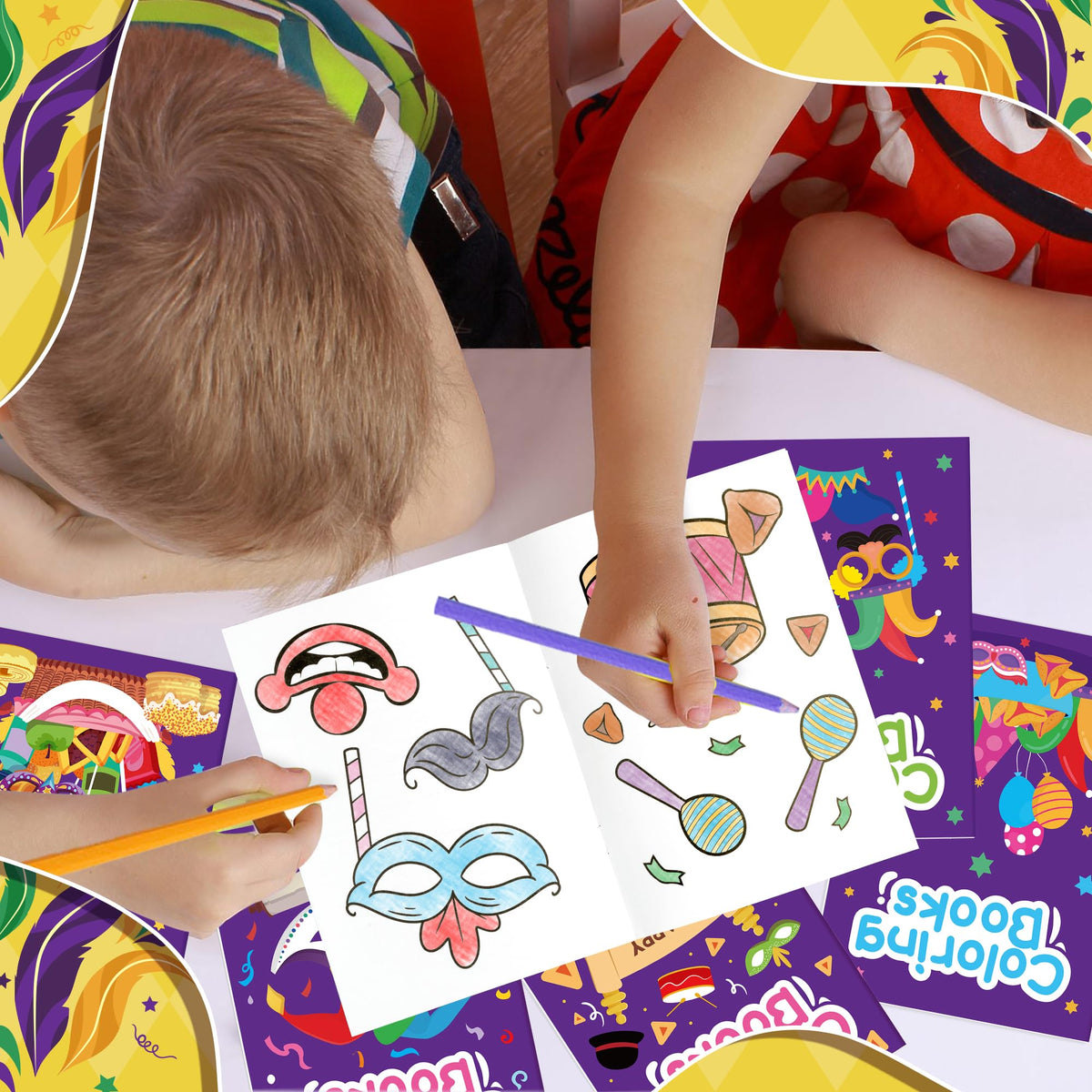 X1zuue Purim Coloring Books for Kids – 24Pcs Mini Coloring Booklets for Purim Fun