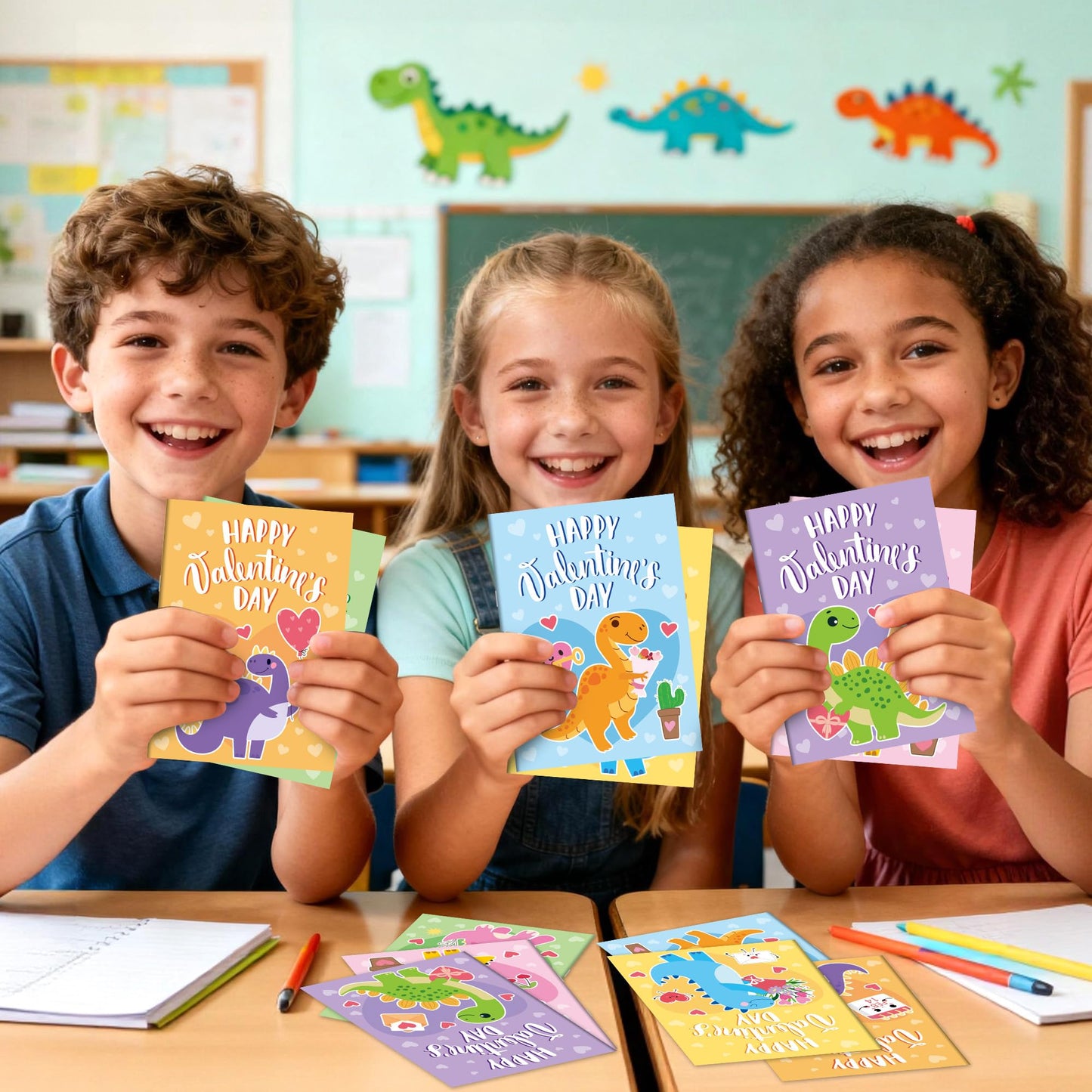 X1zuue Valentine’s Day Dinosaur Activity Books — 24 Mini Puzzles for Classrooms & Party Favors
