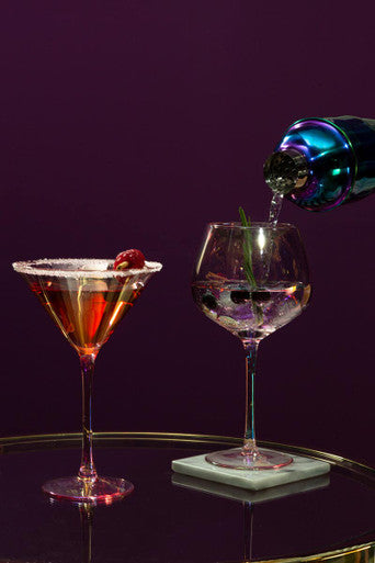 Set of 2 Gin Glasses | Frosted Deco