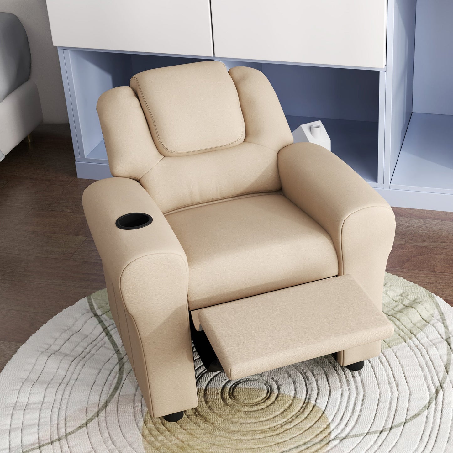 HOMCOM Kids Recliner Chair with Adjustable Backrest and Footrest