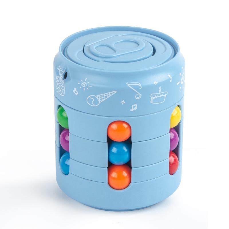 Xakava Magic Cube & Fidget Spinner – Blue ADHD Fidget Toy Set for Focus