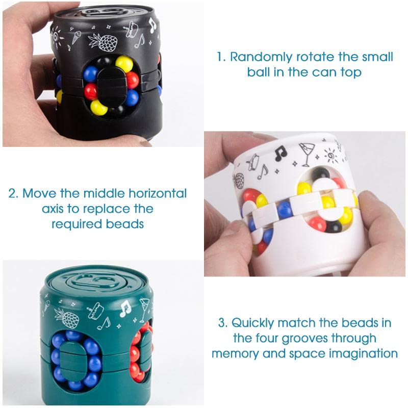 Xakava Magic Cube & Fidget Spinner – Blue ADHD Fidget Toy Set for Focus