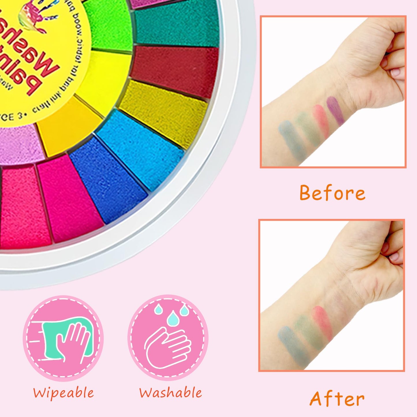 Xanllaxa 36-Color Toddler Finger Painting Set — Washable Ink, Book & Templates