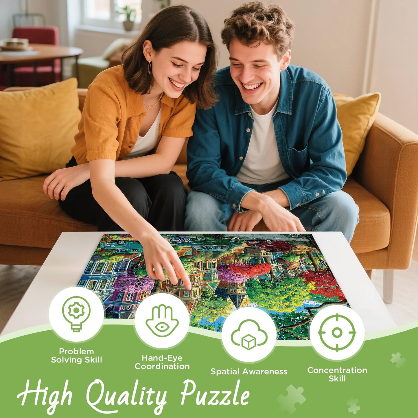 XAPAEG 500 Piece Puzzle for Adults – Urban Street Jigsaw (20.5×15 in)