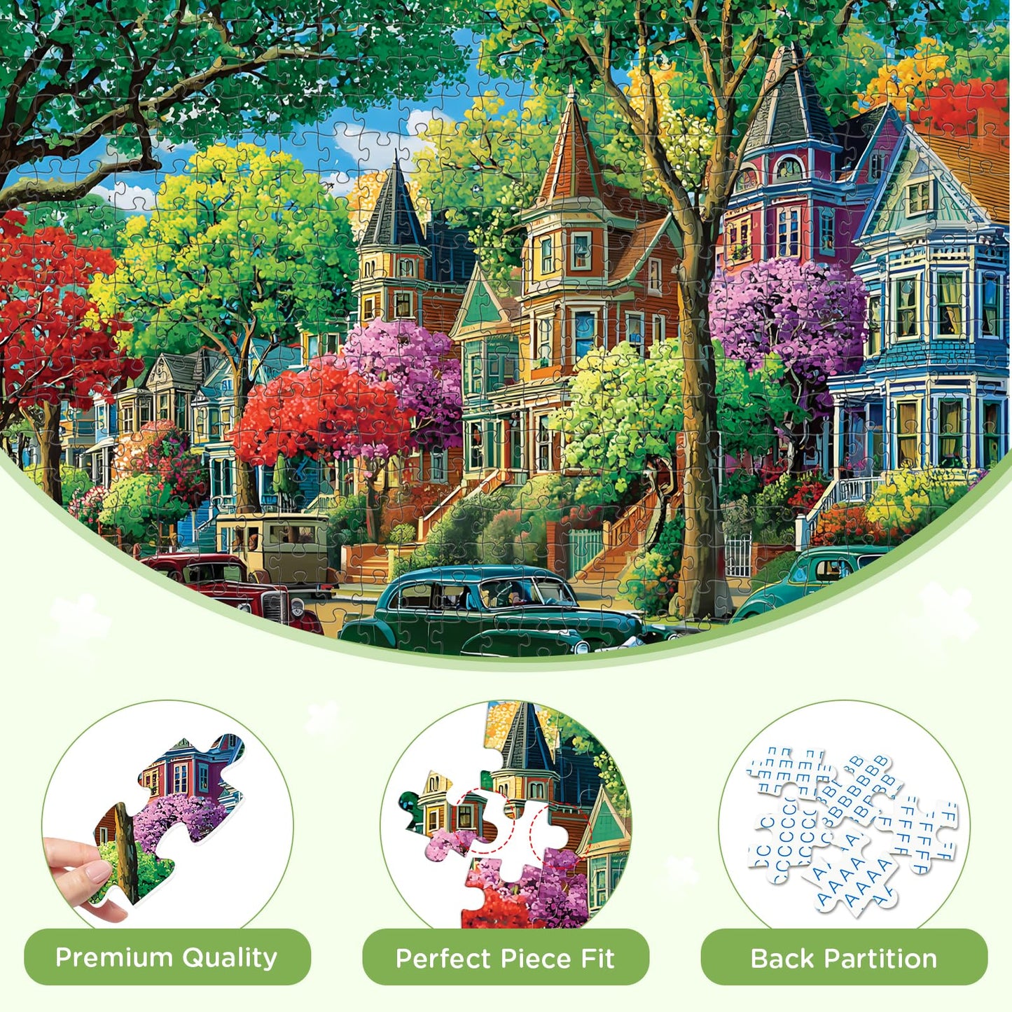 XAPAEG 500 Piece Puzzle for Adults – Urban Street Jigsaw (20.5×15 in)