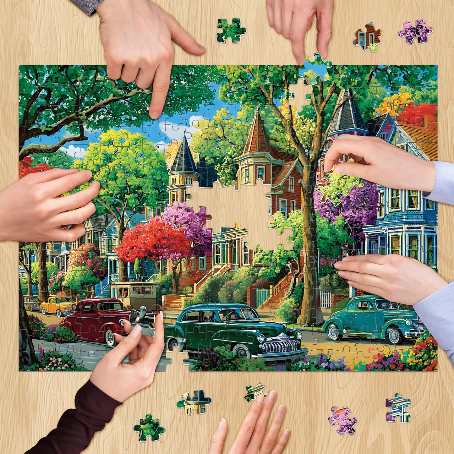 XAPAEG 500 Piece Puzzle for Adults – Urban Street Jigsaw (20.5×15 in)