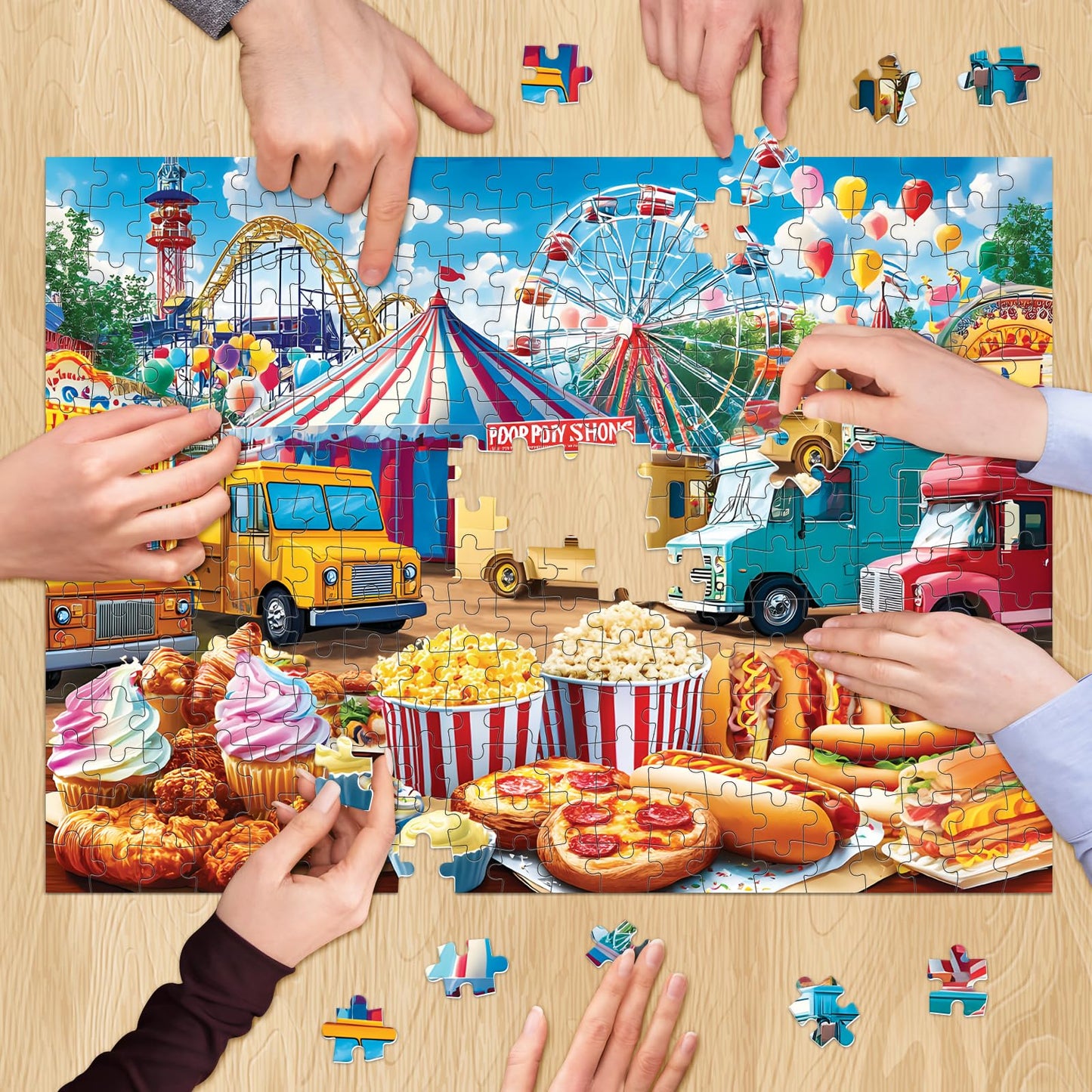 XAPAEG 500-Piece Amusement Park Puzzle – Recycled Paper Jigsaw 21 x 15 in