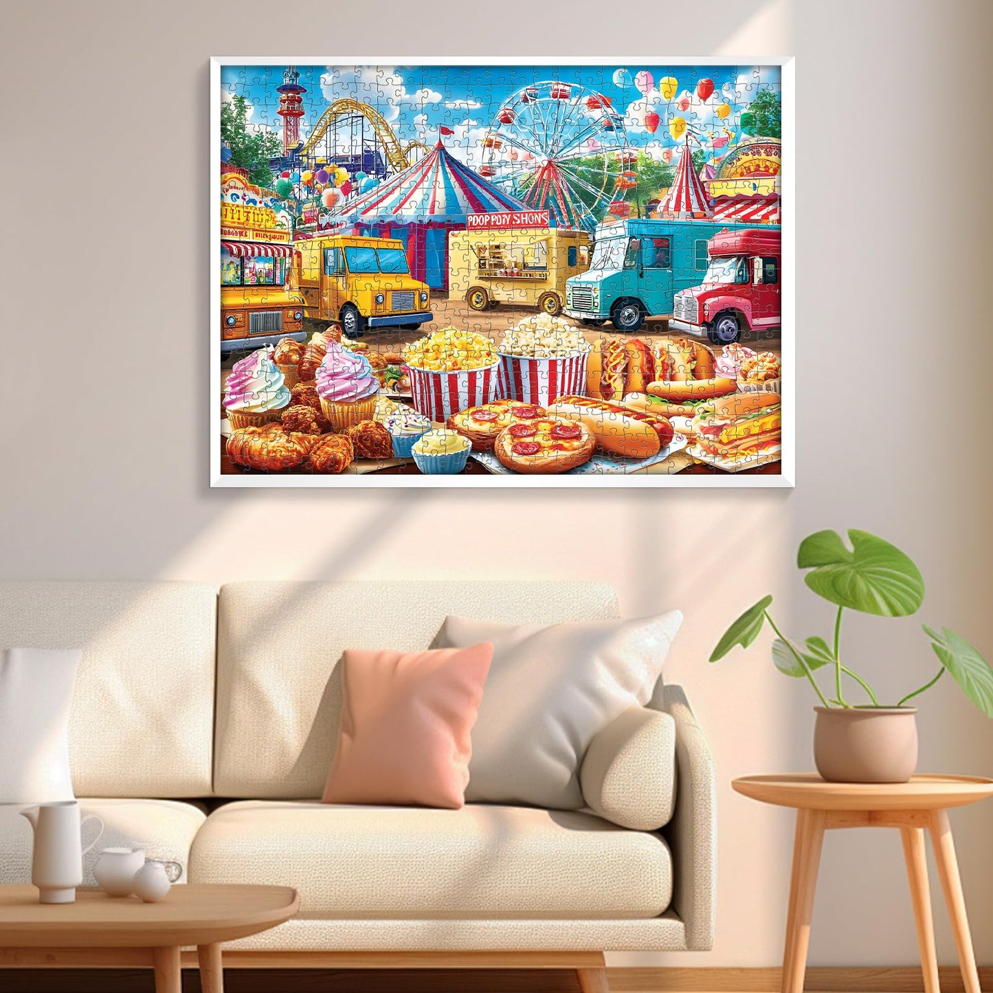 XAPAEG 500-Piece Amusement Park Puzzle – Recycled Paper Jigsaw 21 x 15 in